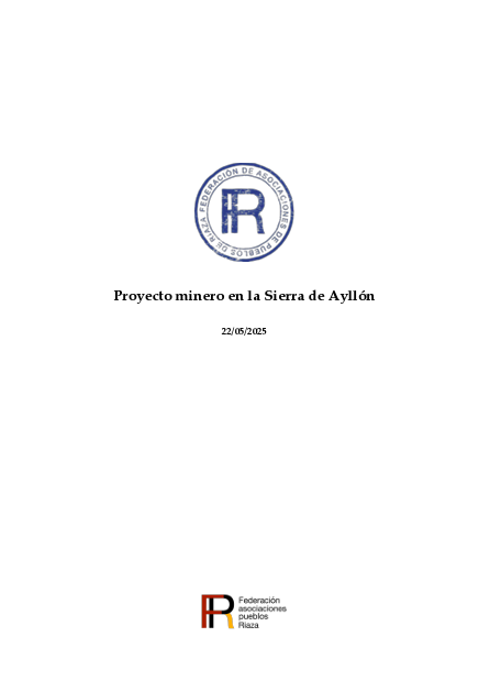 La Federación presenta un informe de posicionamiento sobre el proyecto minero en la Sierra de Ayllón