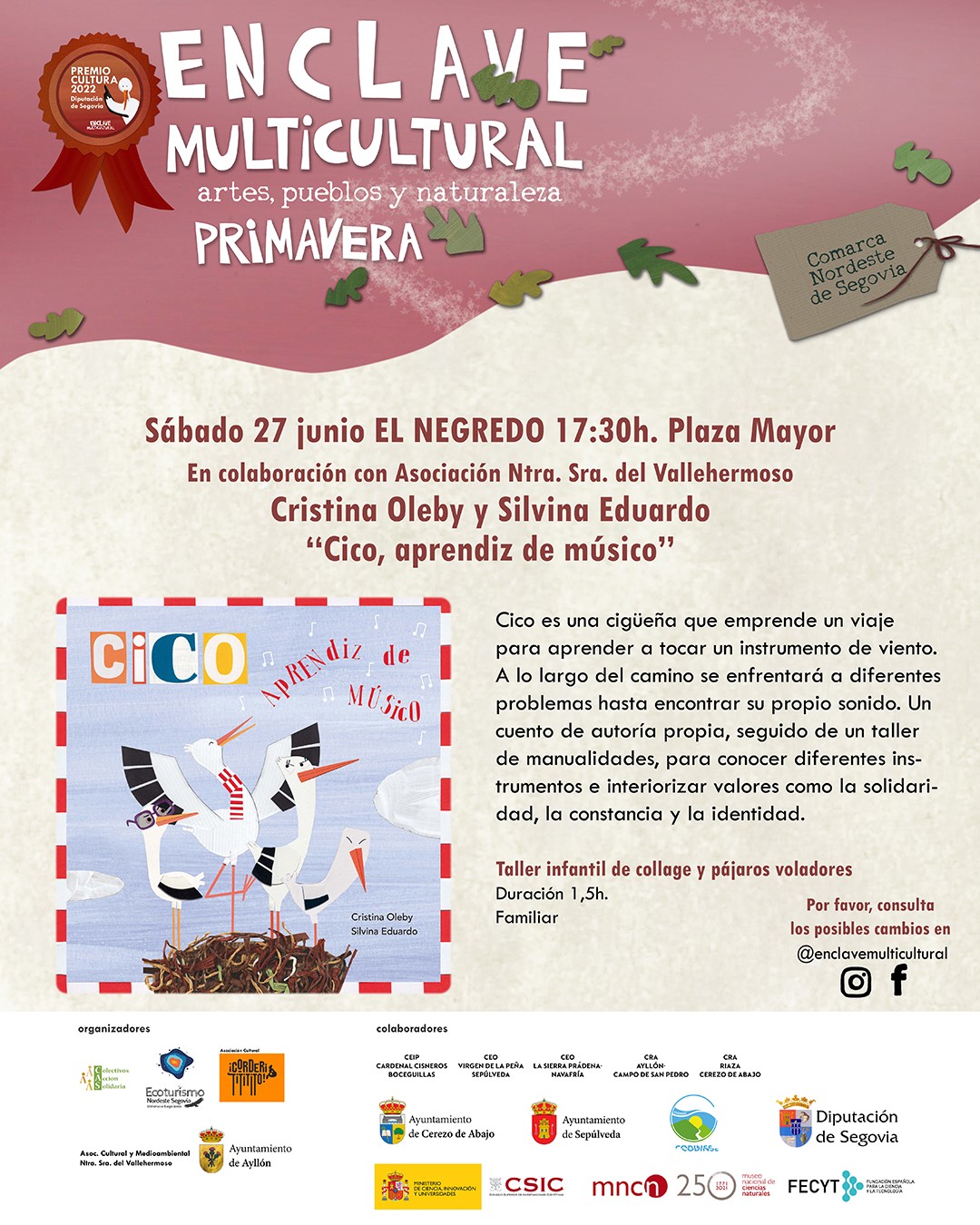 Enclave Multicultural: "Cico, aprendiz de músico" en El Negredo